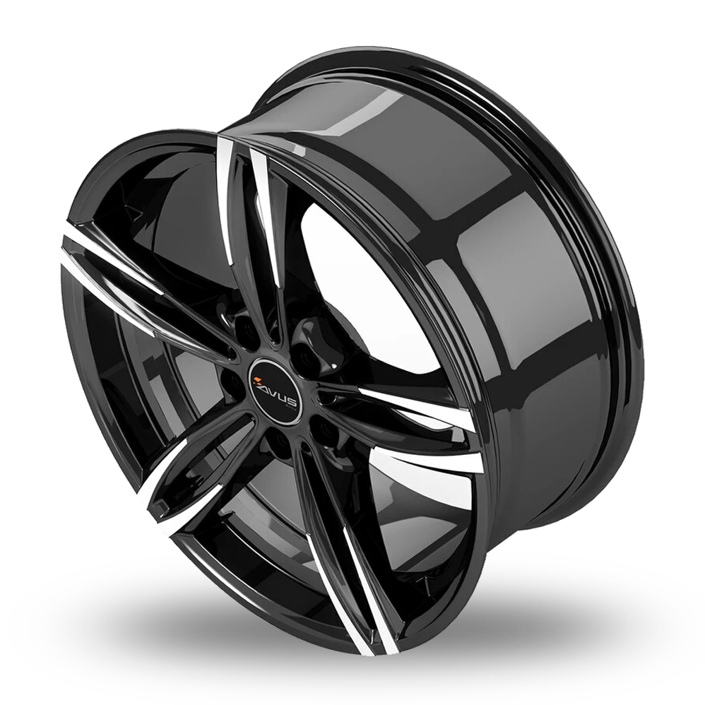 17" Avus Racing AC-MB3 Black Polished Alloy Wheels