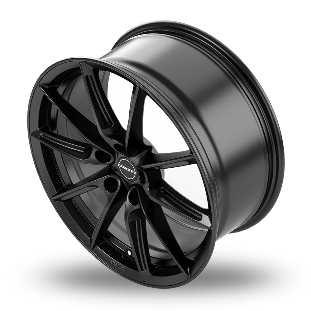 19" Borbet LX19 Matt Black Alloy Wheels