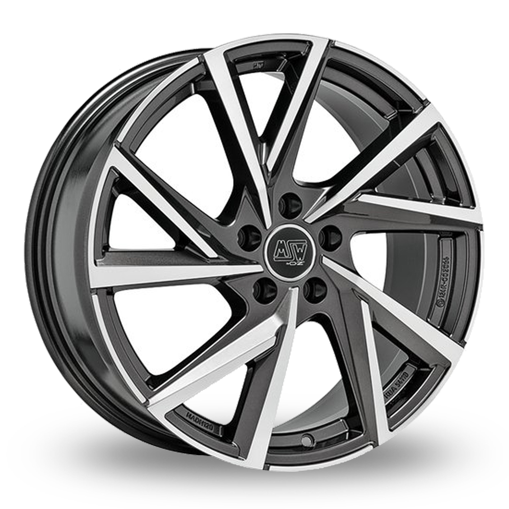 MSW (by OZ) 80-5 Gloss Dark Grey Polished Alloy Wheels