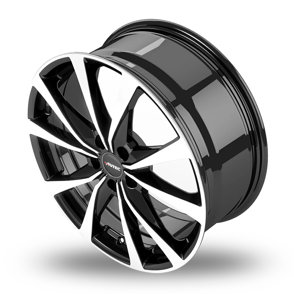 16" Autec Brixen Black Polished Alloy Wheels