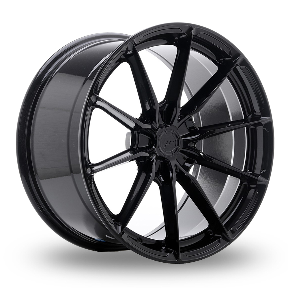 Japan Racing JR37 (9.5x19) (Custom Fitment) Gloss Black Alloy Wheels