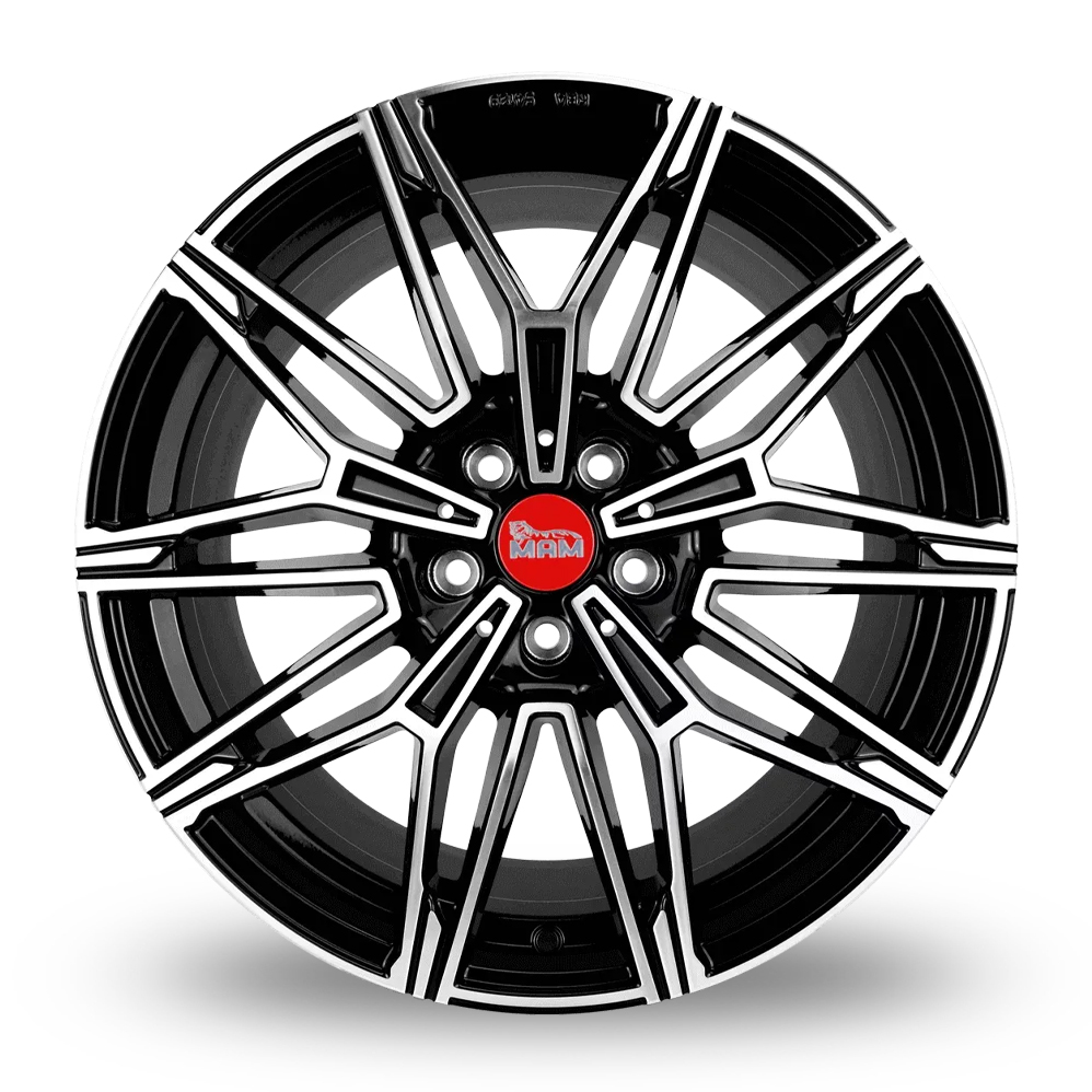 19" MAM B3 Black Polished Alloy Wheels