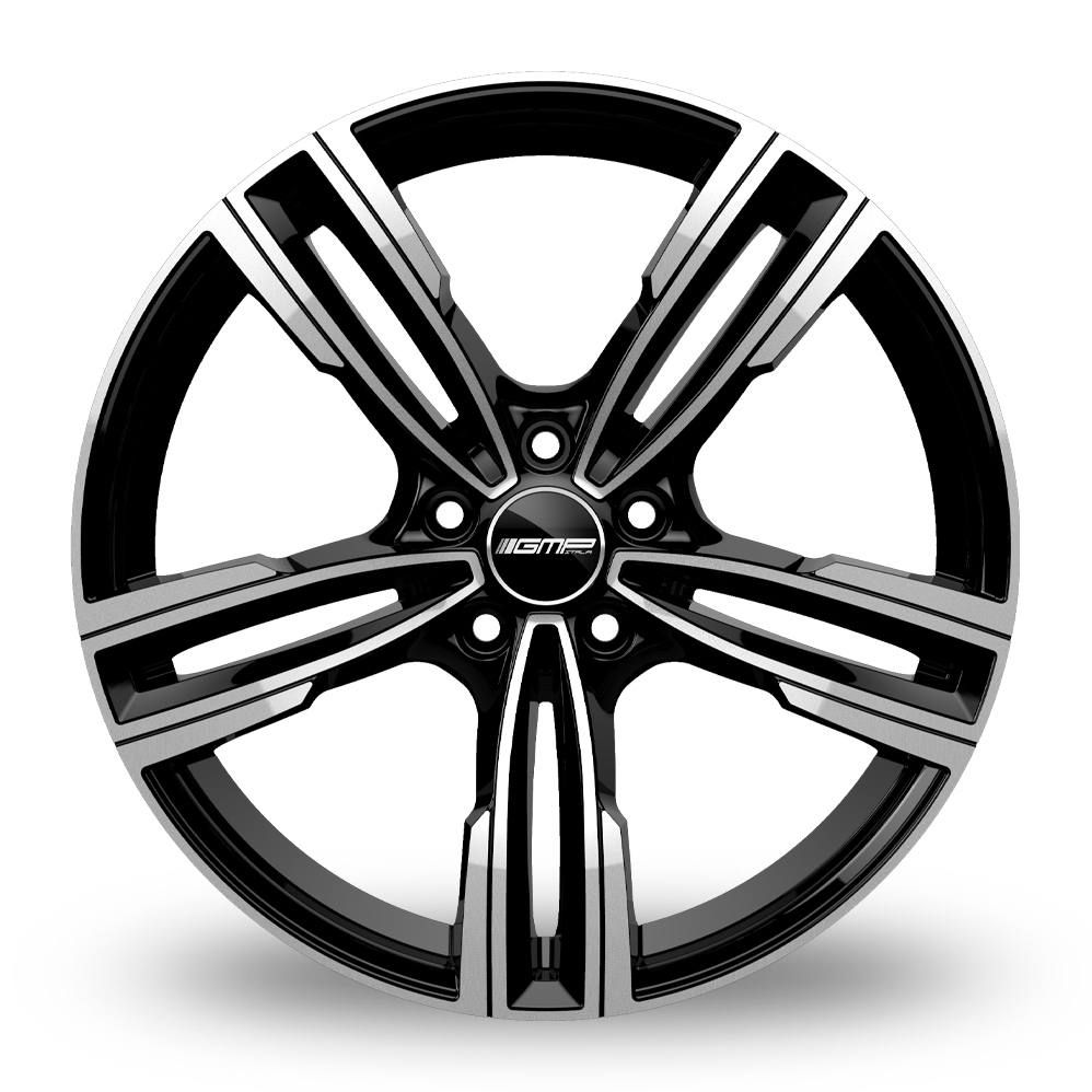 19" GMP Italia Reven Black Polished Alloy Wheels