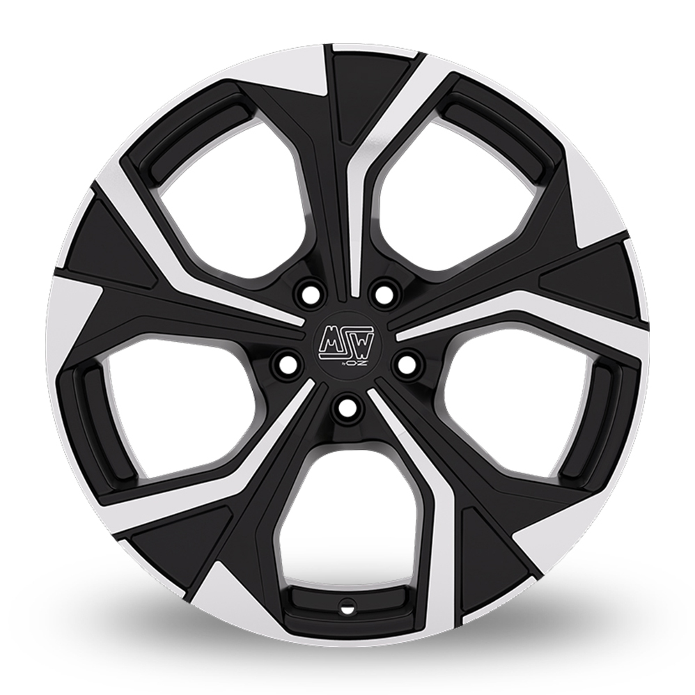 20" MSW (by OZ) 43 Gloss Black Polished Alloy Wheels
