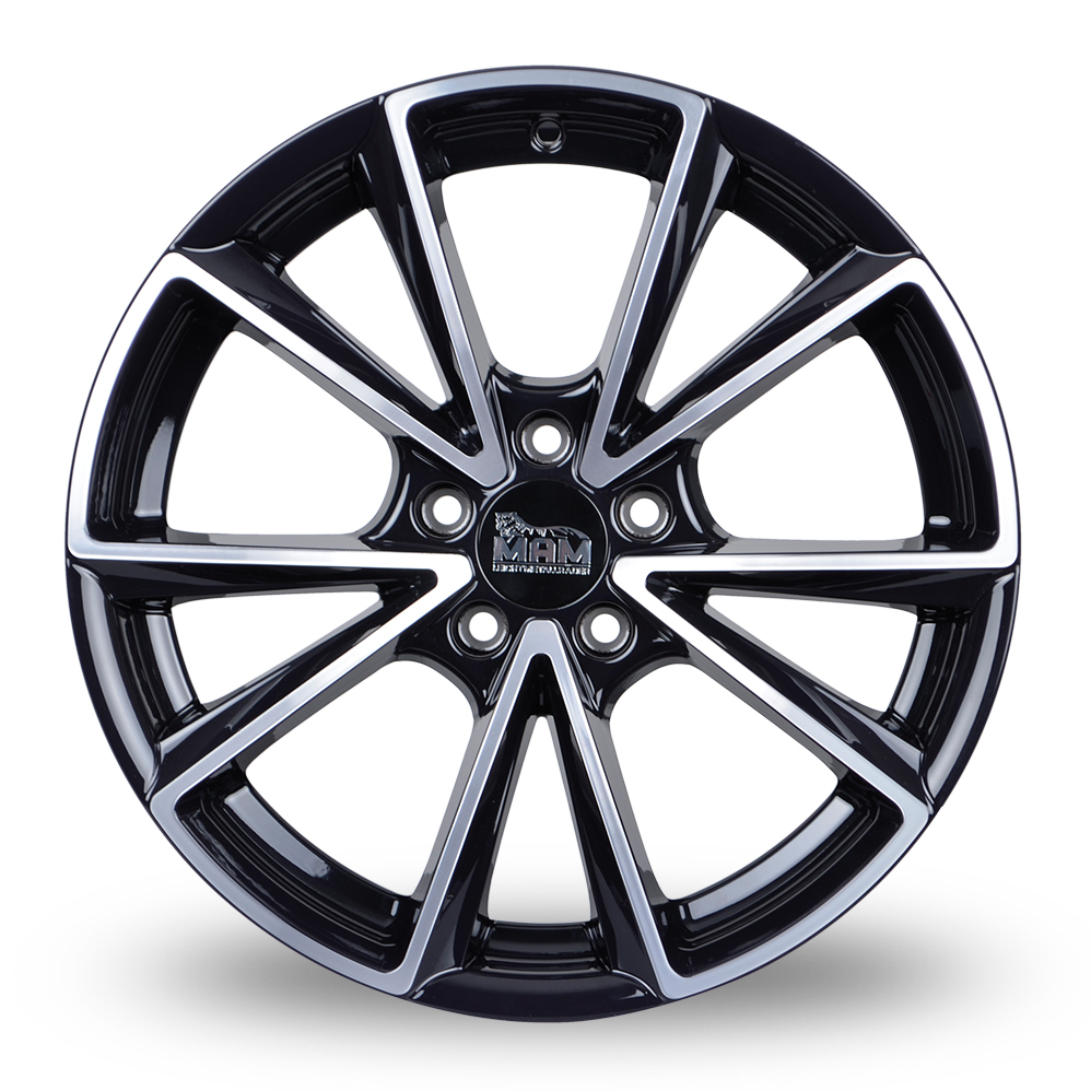 20" MAM A5 Black Polished Alloy Wheels