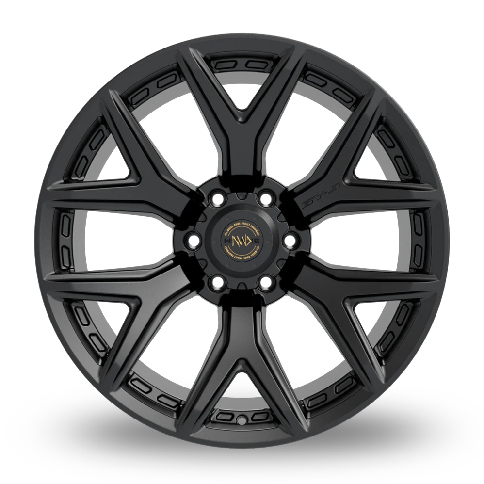 20" Hawke 6YS Matt Black Alloy Wheels