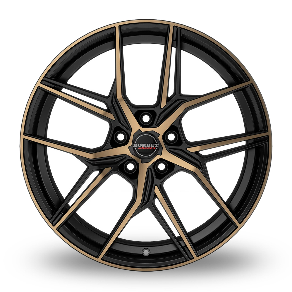 19" Borbet QX Matt Black Bronze Alloy Wheels