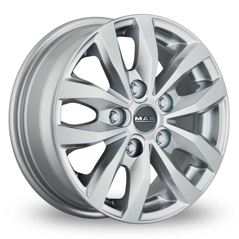 15" MAK LOAD5 Silver Alloy Wheels