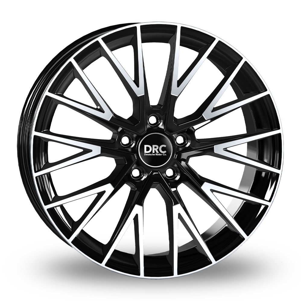 9x20 5x112 ET42 DRC Cyclone (Gloss Black Polished) (73.1cb) (965kg Load) Alloy Wheels