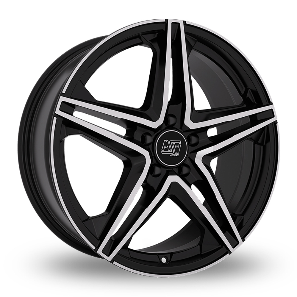 MSW (by OZ) 31 Gloss Black Polished Alloy Wheels