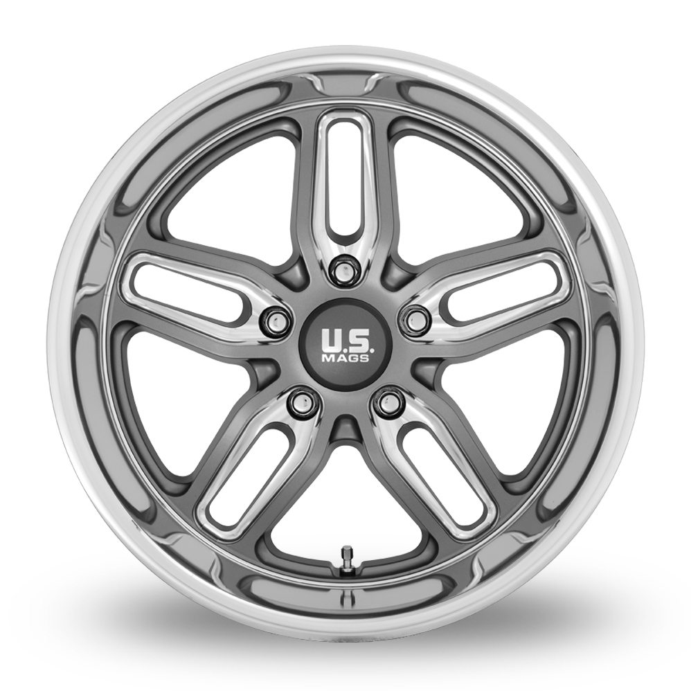 18" US Mags U129 Cten Matte Gun Metal Milled Alloy Wheels