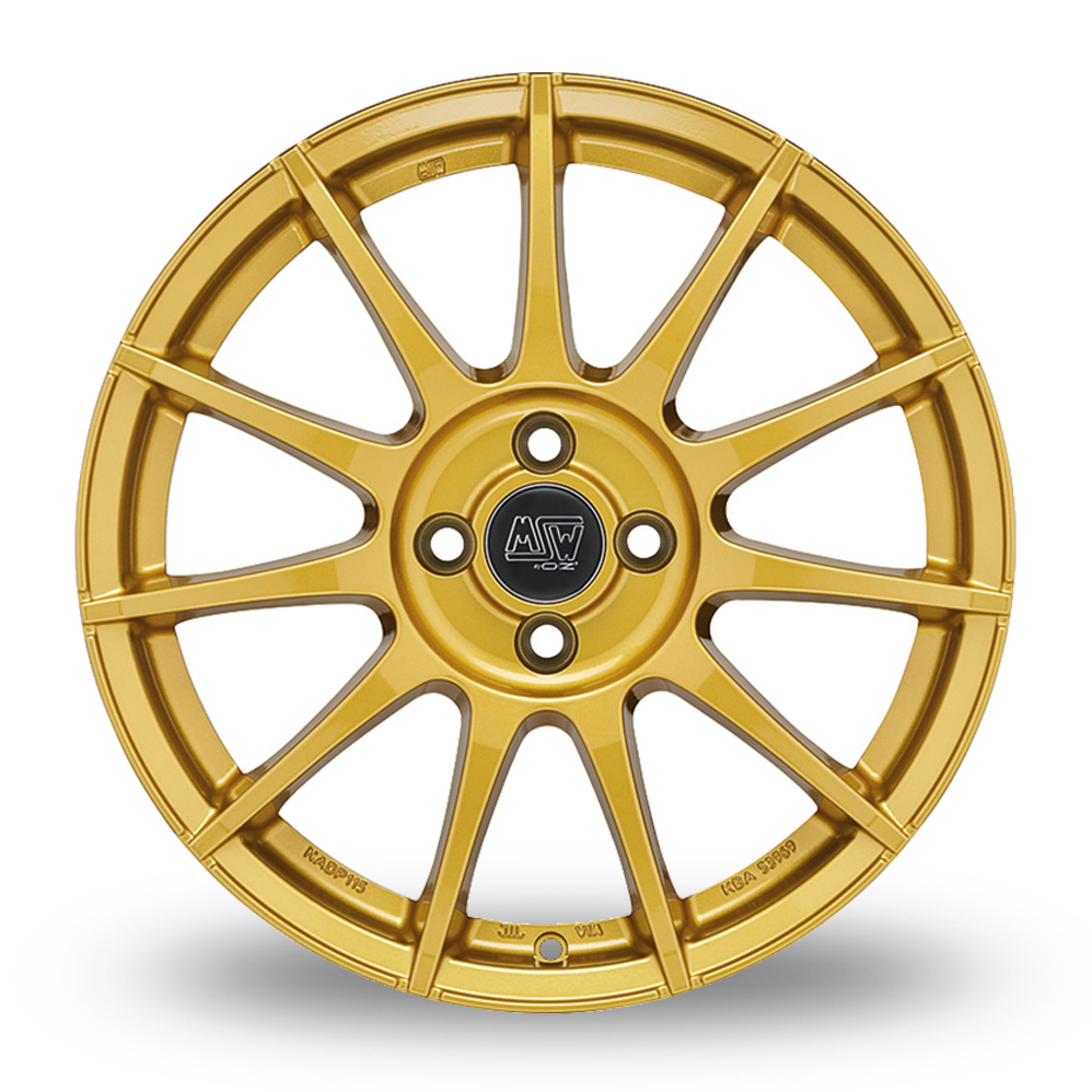 17" MSW (by OZ) 85 Gold Alloy Wheels