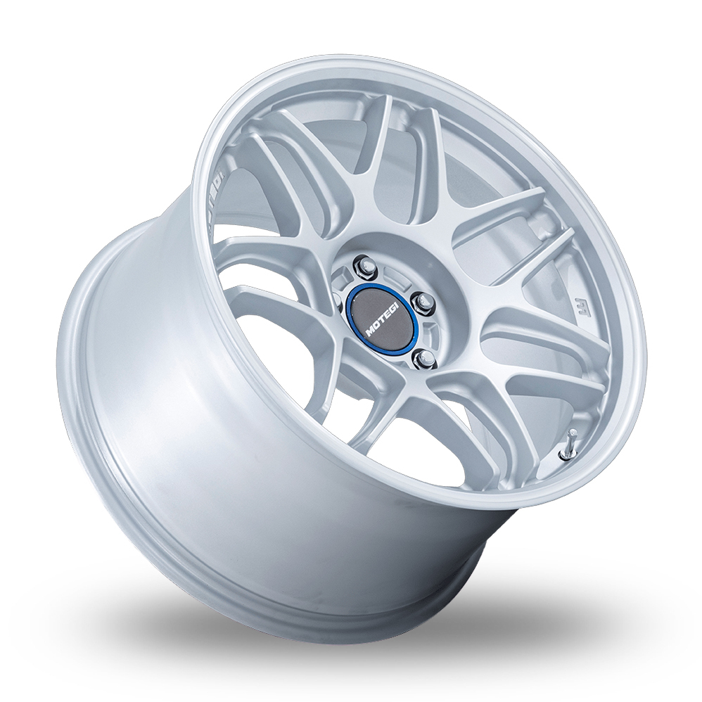 18" Motegi Racing MR158 Tsubaki Hyper Silver With Machined Lip Alloy Wheels