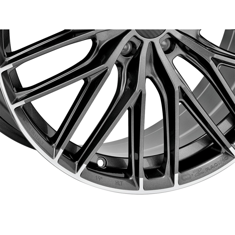 19" OZ Racing Gran Turismo HLT Star Graphite Polished Lip Alloy Wheels