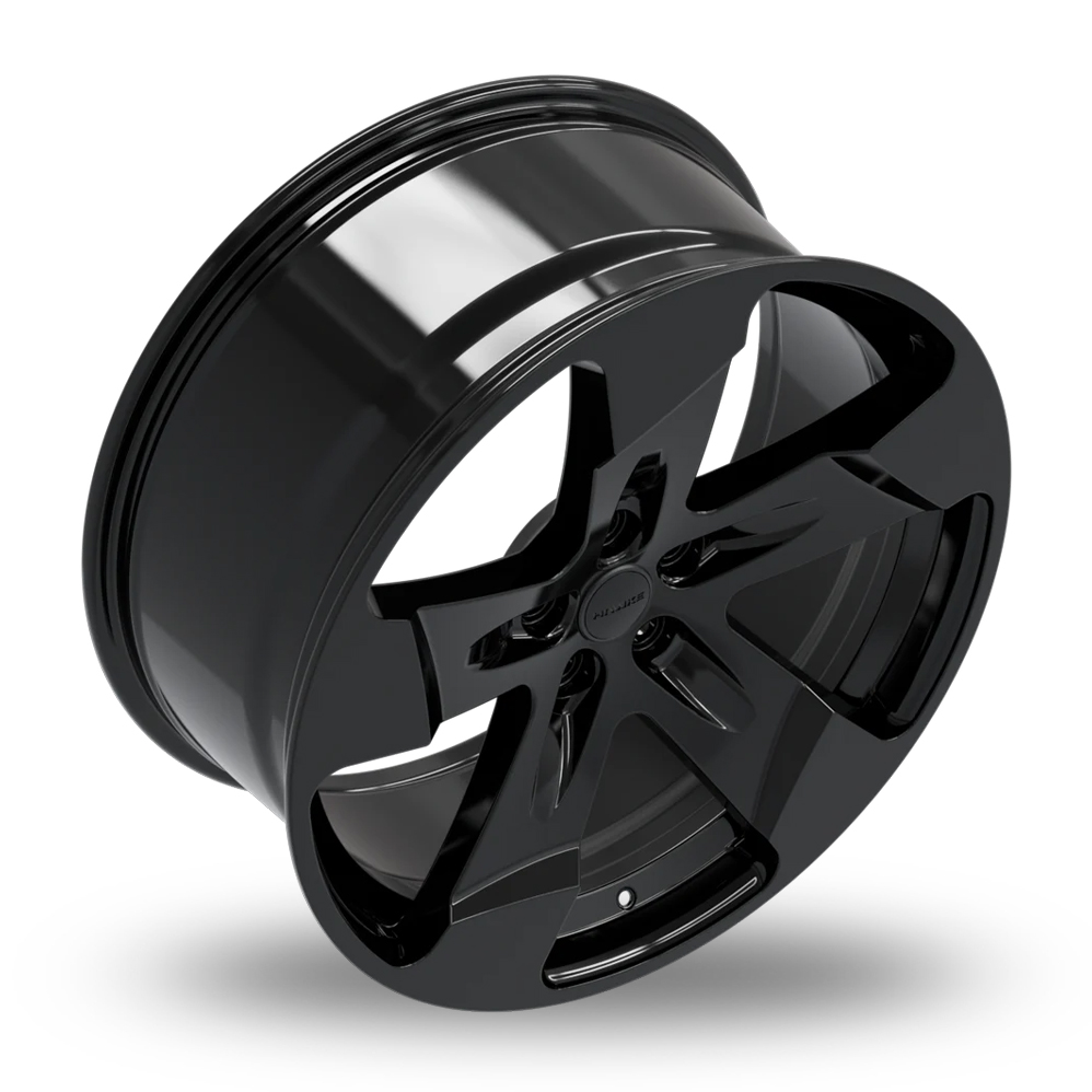 22" Hawke Five Tooth Black Alloy Wheels