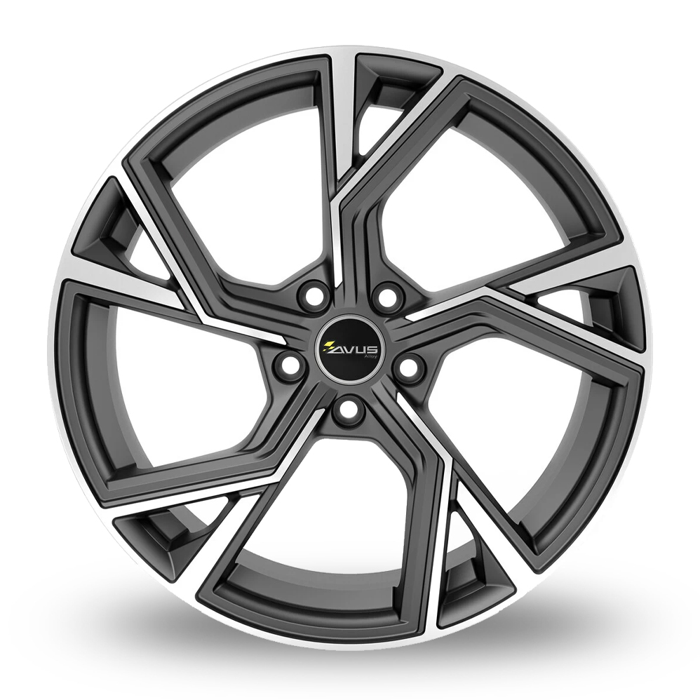 20" Avus Racing AF20 Matt Anthracite Polished Alloy Wheels
