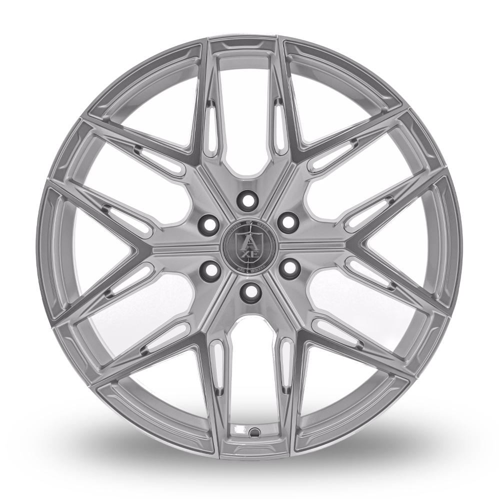 20" Axe EX47T Gloss Silver Polished Alloy Wheels