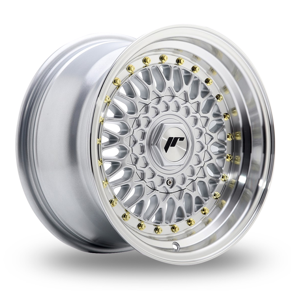 Japan Racing JR9 (8x15) (Custom Fitment) Silver Machined Lip Alloy Wheels