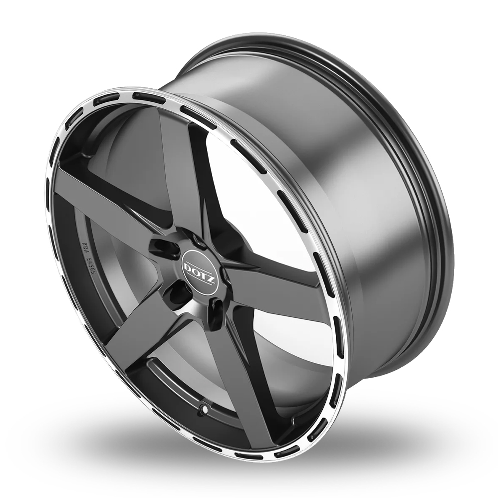 18" Dotz Marinabay Gunmetal Polished Lip Alloy Wheels
