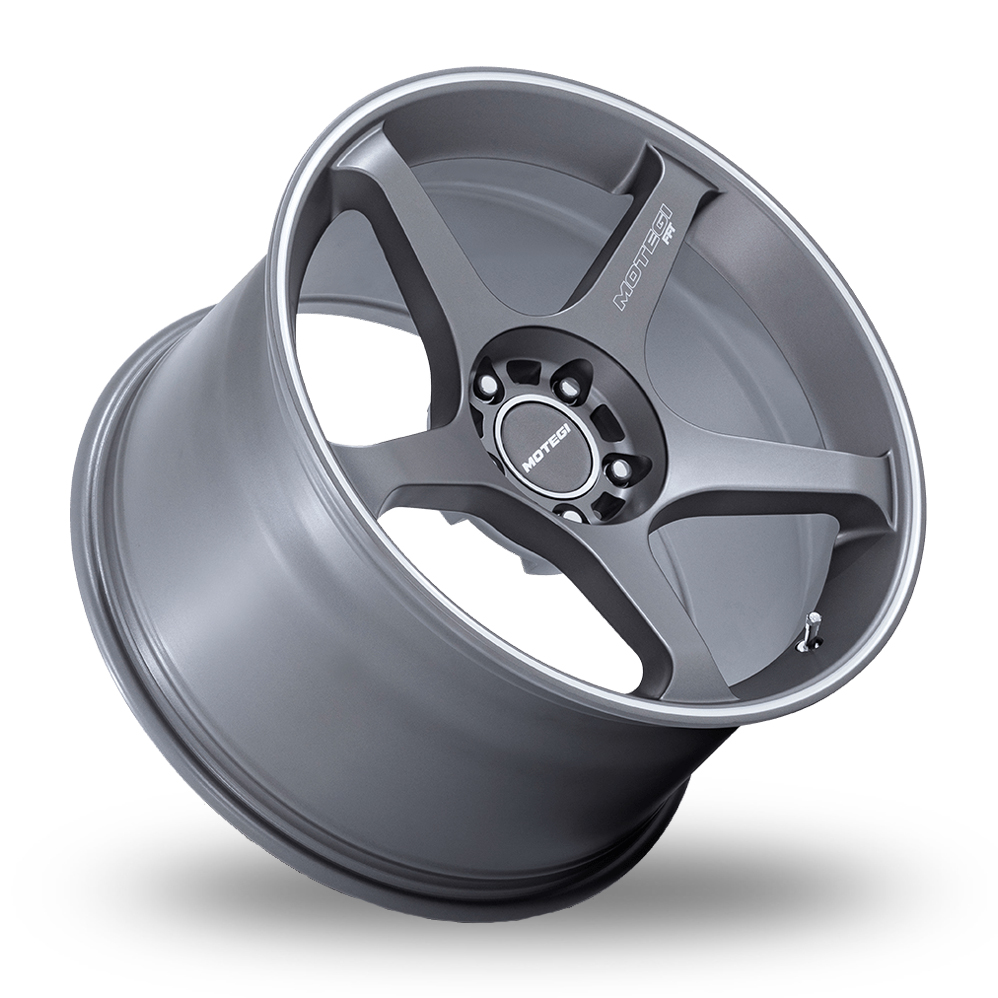 17" Motegi Racing MR159 Battle V (USA Warehouse) Gunzilla With Machined Lip Stripe Alloy Wheels