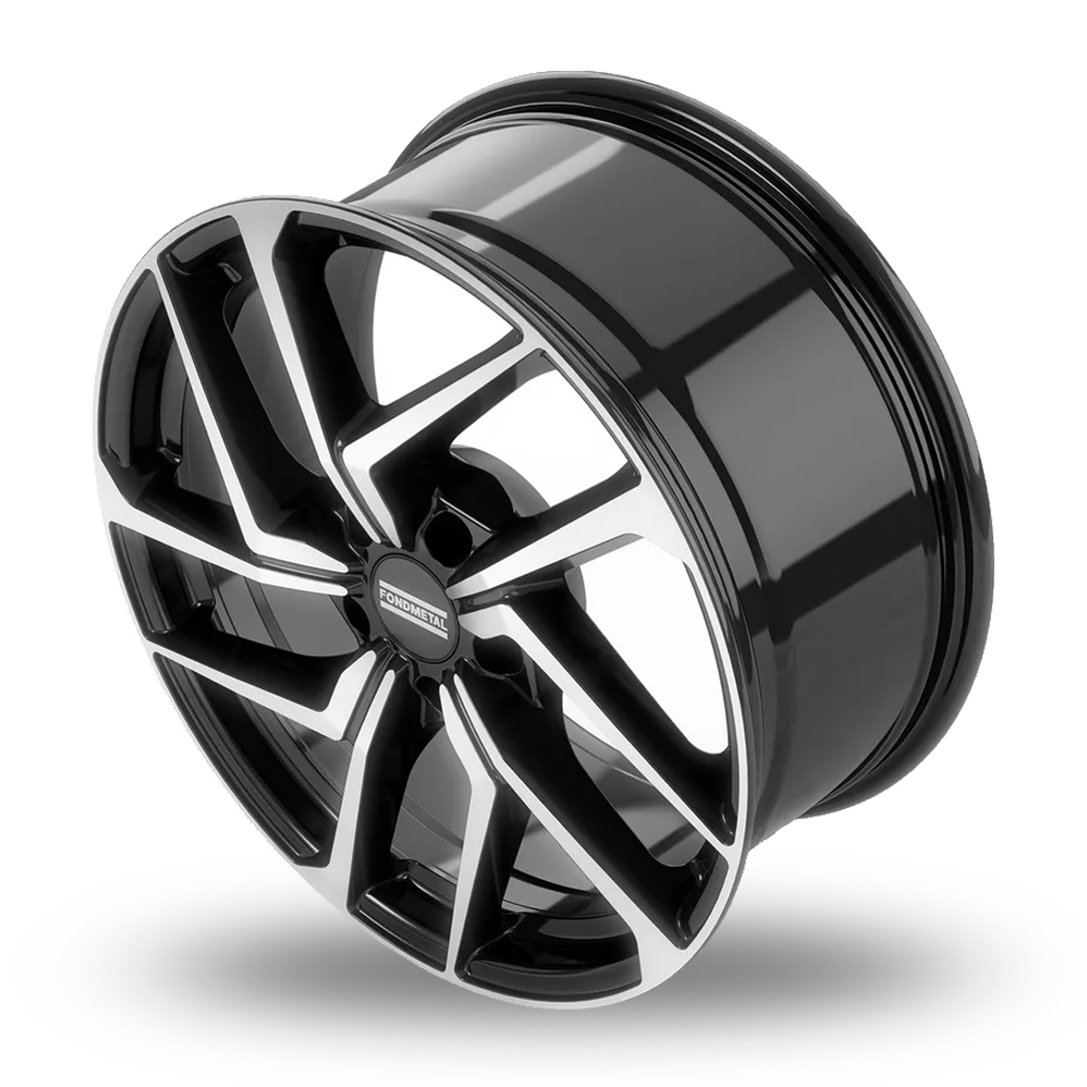 19" Fondmetal Taara Gloss Black Machined Alloy Wheels