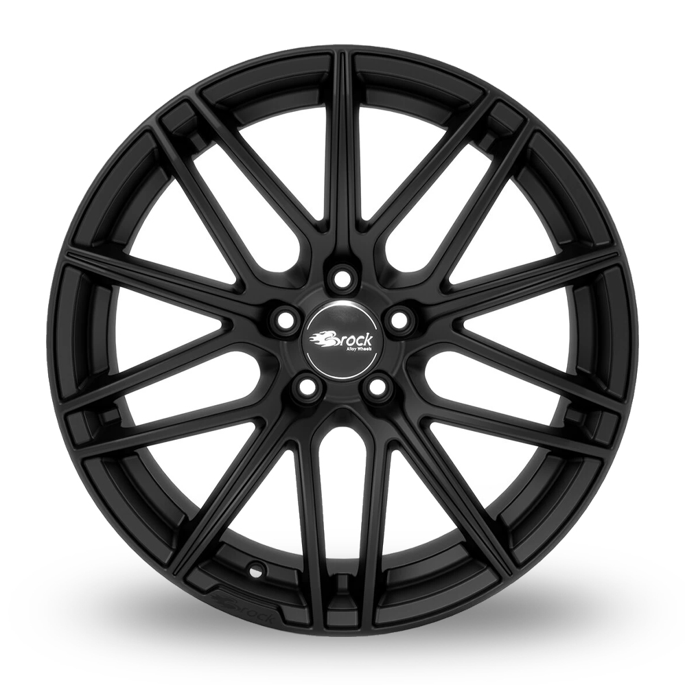 17" Brock B34 Matt Black Alloy Wheels