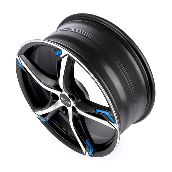 20" Ronal R62 Blue Matt Black Polished Blue Alloy Wheels