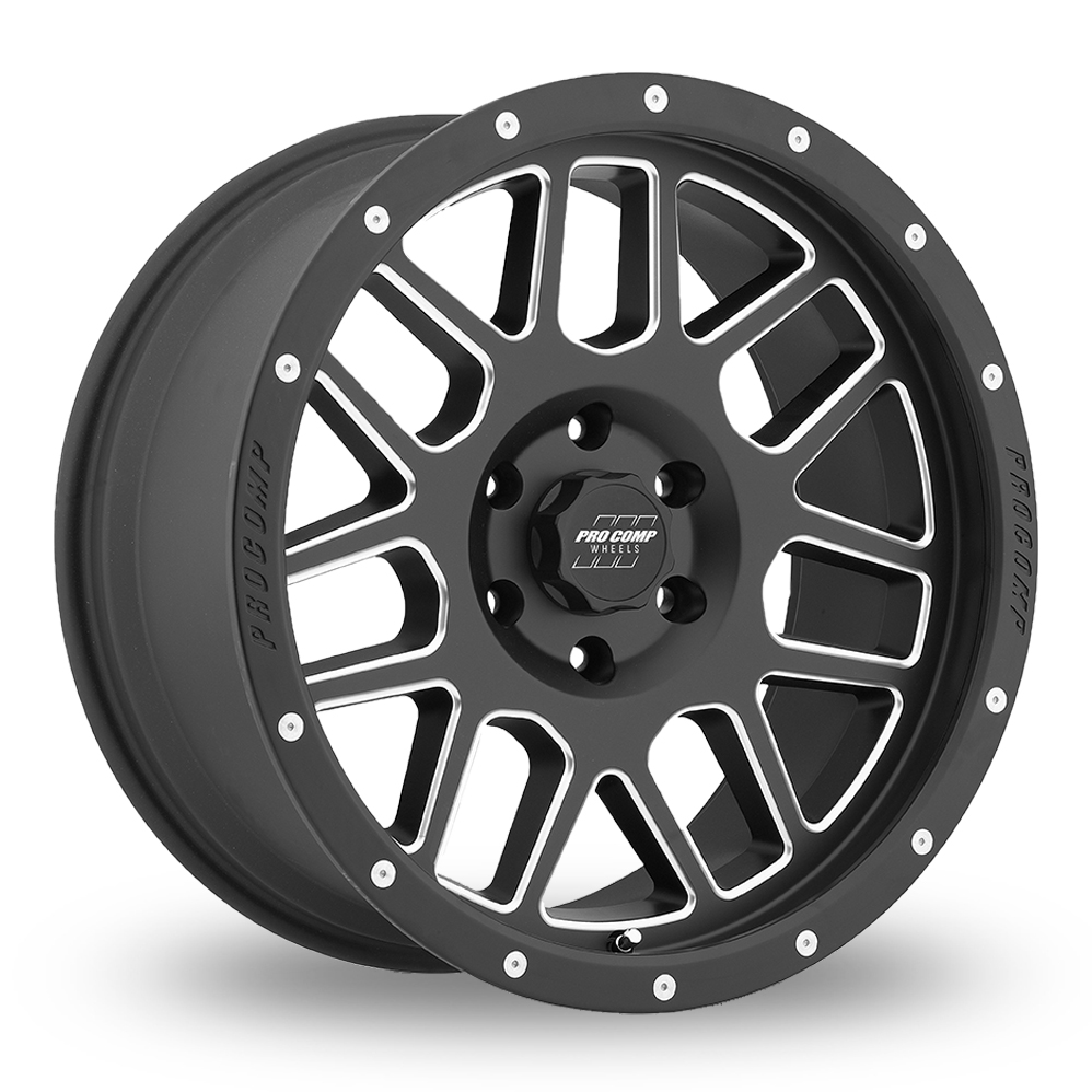 Pro Comp Alloys PA40 Vertigo Satin Black Milled Alloy Wheels