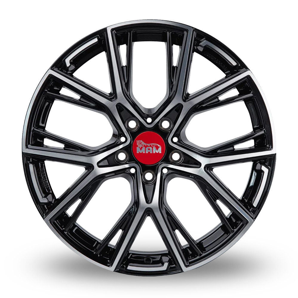 19" MAM B4 Black Polished Alloy Wheels