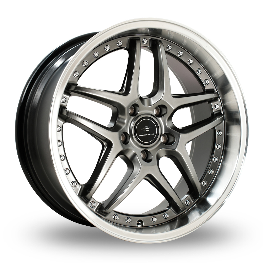 Forum Vice Hyper Black Polished lip Alloy Wheels
