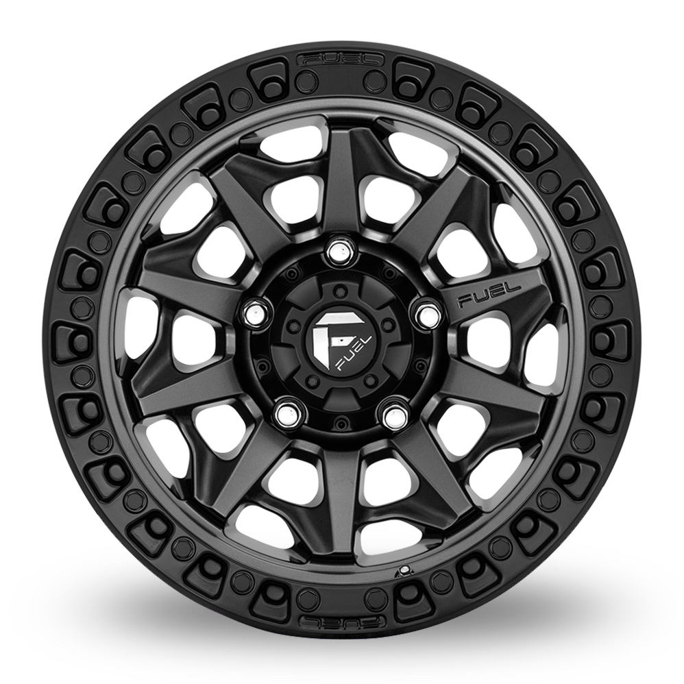 17" Fuel Off-Road D716 Covert (EU Warehouse) Matt Gunmetal Black Bead Ring Alloy Wheels