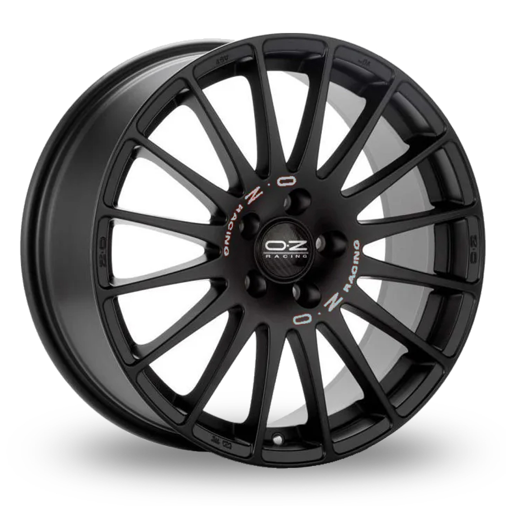 OZ Racing Superturismo GT Matt Black Silver Lettering Alloy Wheels