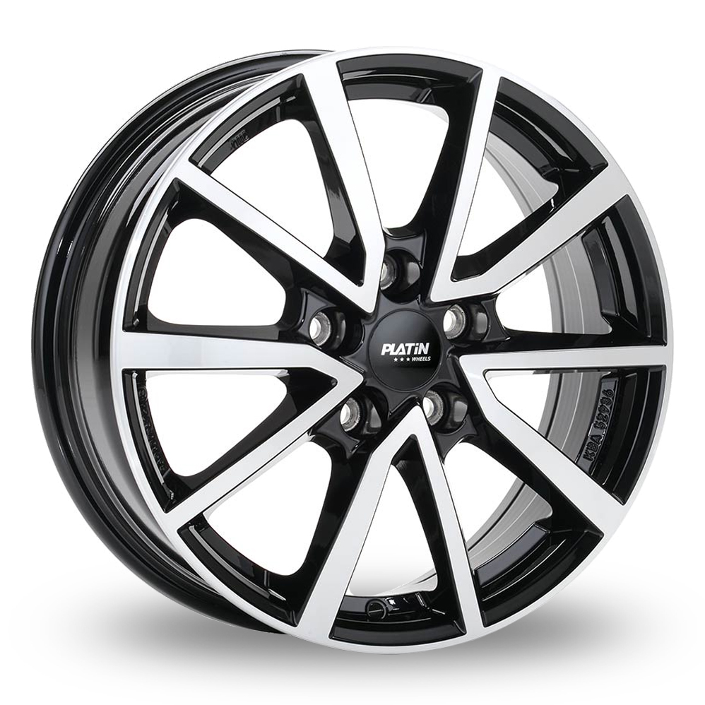 Platin P 95 Black Polished Alloy Wheels