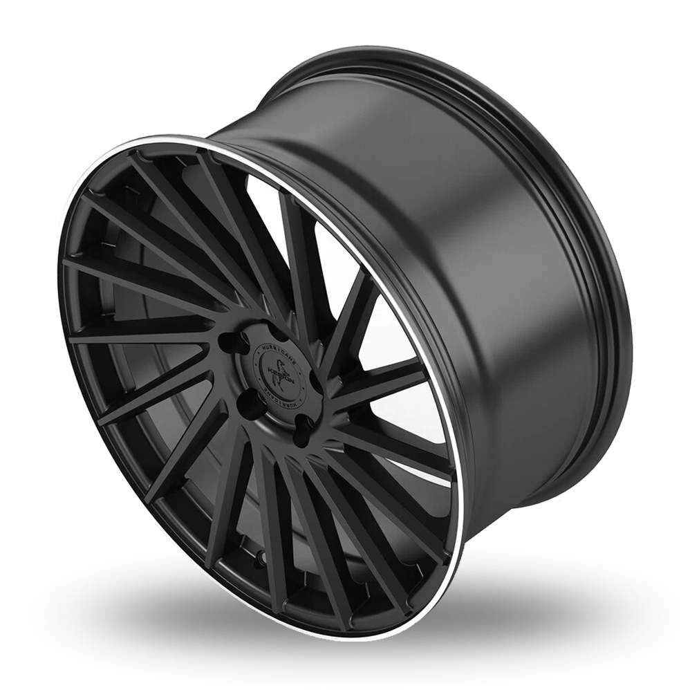 18" Keskin Tuning KT17 Matt Black Polished Lip Alloy Wheels