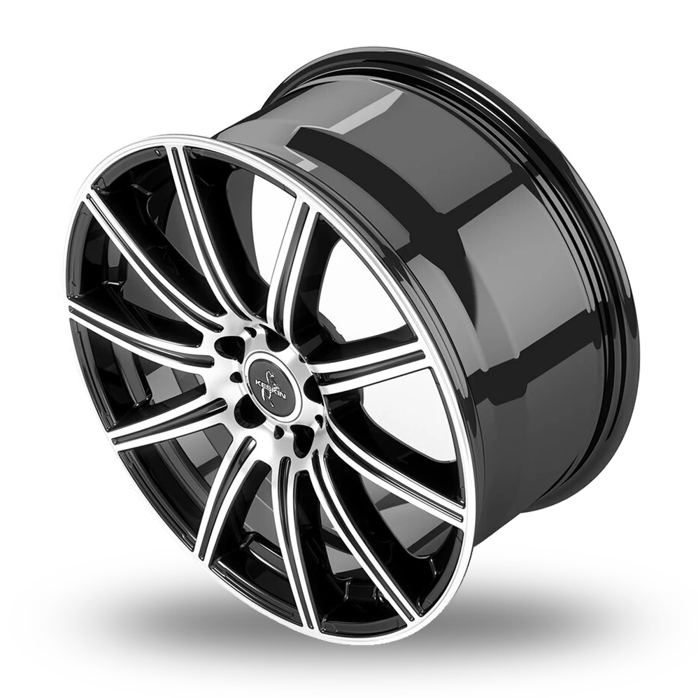 19" Keskin Tuning KT16 Black Polished Alloy Wheels