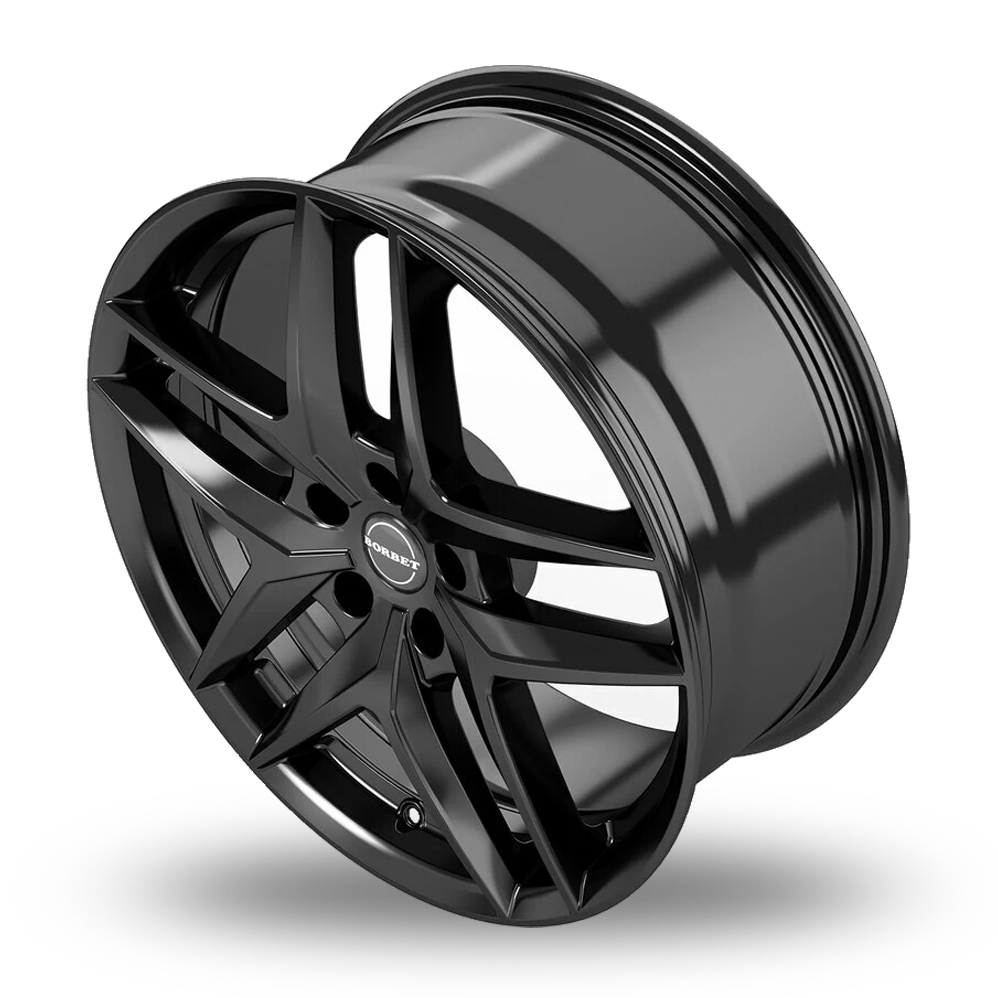 19" Borbet Z Gloss Black Alloy Wheels