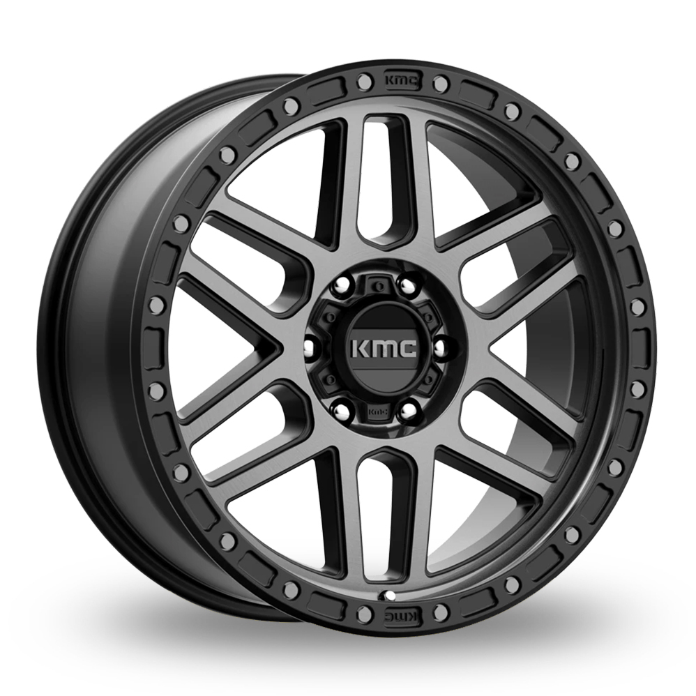 KMC KM544 Mesa (USA Warehouse) Satin Black With Gray Tint Alloy Wheels