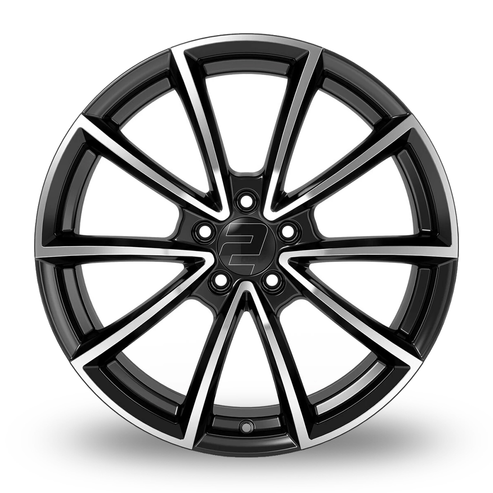 18" 2DRV WH28 Black Machined Alloy Wheels