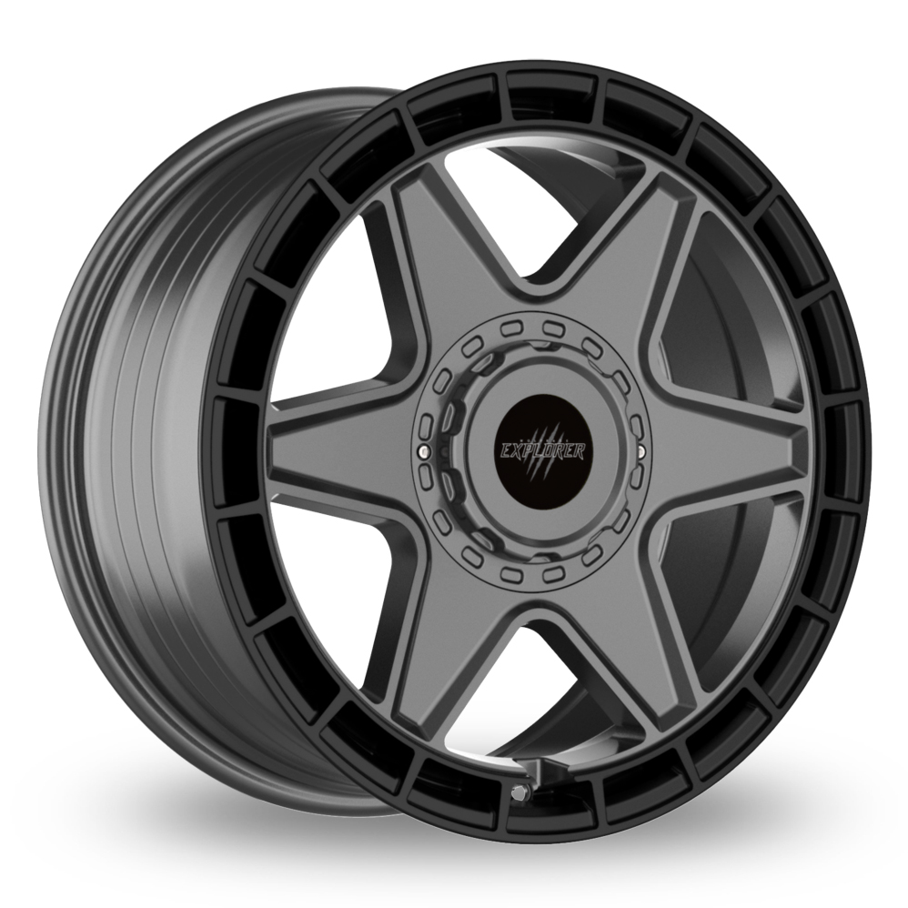 Wolfrace Explorer Black Wolf Three Matt Black Gunmetal Alloy Wheels