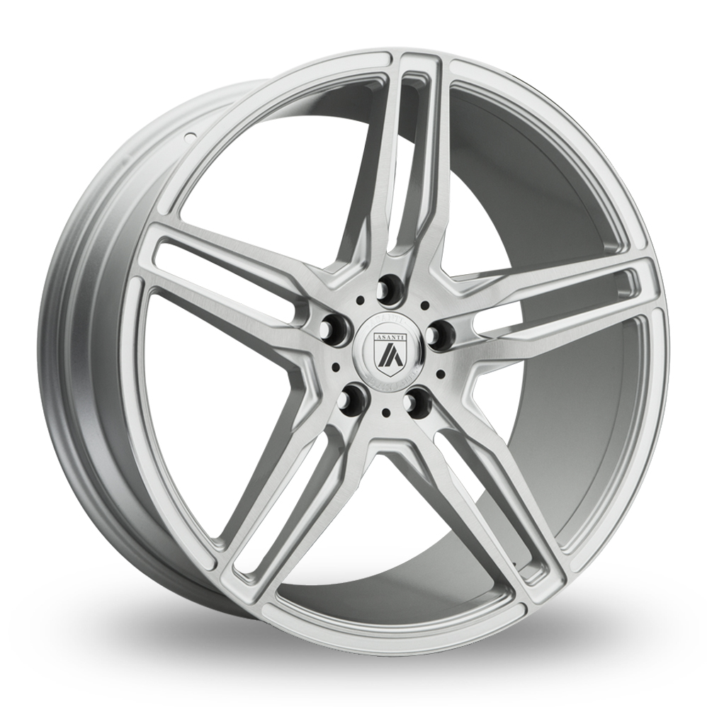 Asanti Black ABL-12 Orion (USA Warehouse) Brushed Silver Alloy Wheels
