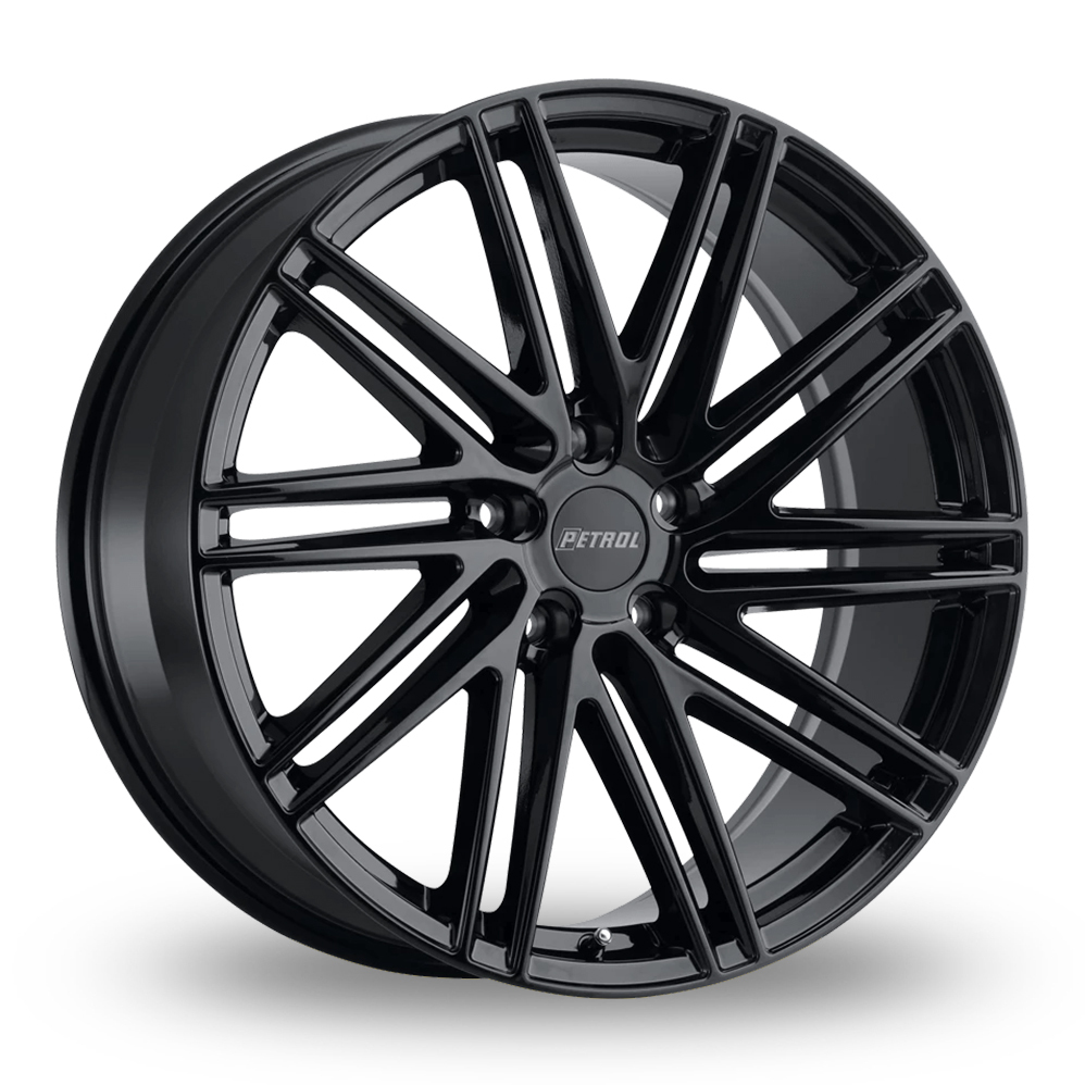 8.5x20 5x114.3 ET40 Petrol P1C (USA Warehouse) (Gloss Black) (76.1cb) (907kg Load) (15.4kg Weight) Alloy Wheels