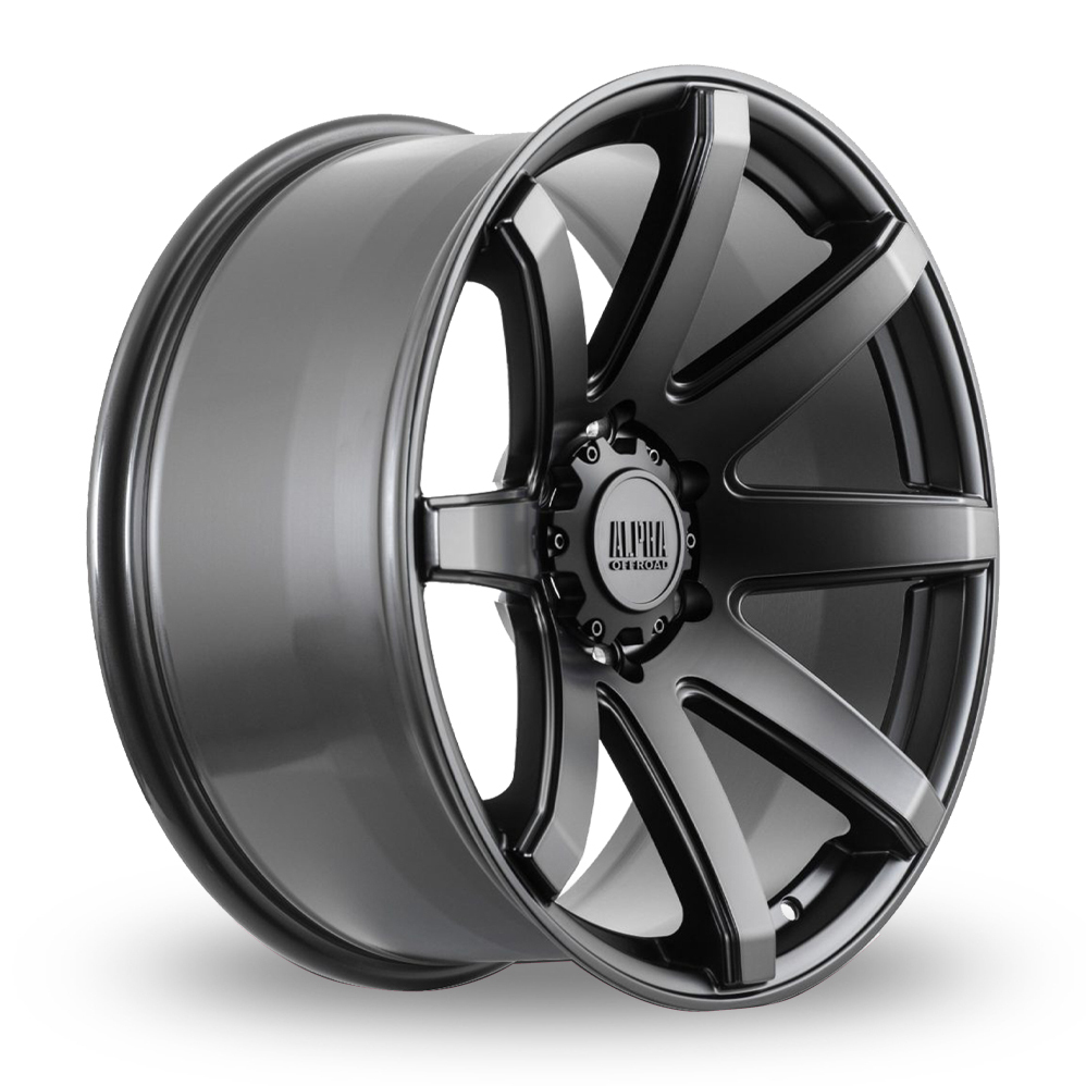 Alpha Off-Road Nomad Satin Black Polished Alloy Wheels