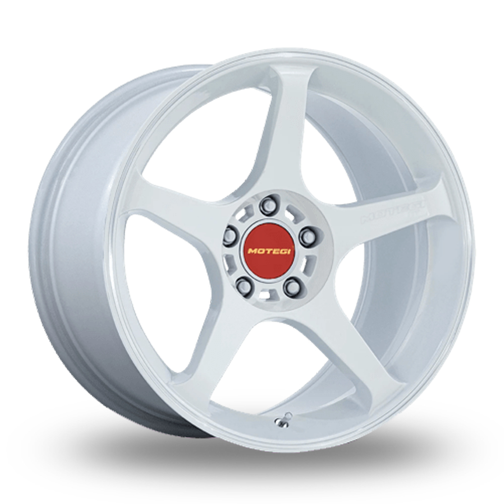 Motegi Racing MR159 Battle V (USA Warehouse) Matsuri White Pearl With Machined Lip Stripe Alloy Wheels