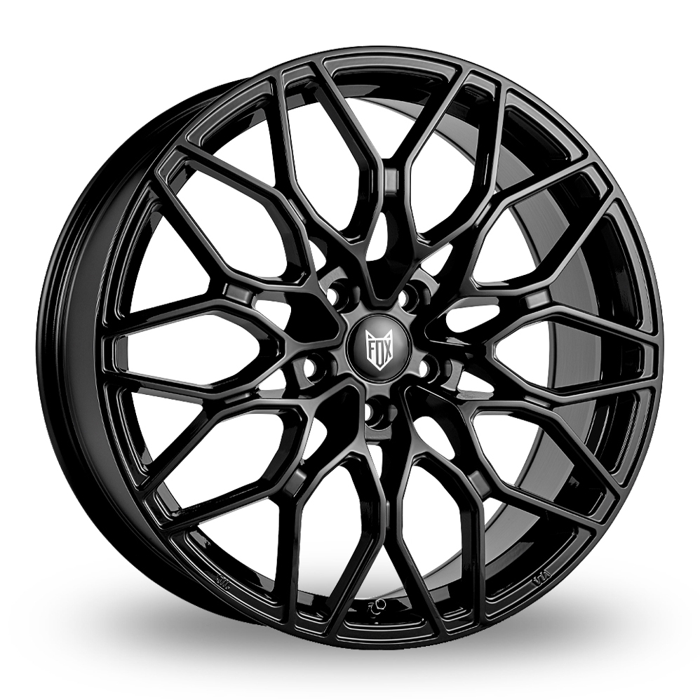 8x20 5x108 ET40 Fox Racing FX9 (Gloss Black) (73.1cb) (900kg Load) Alloy Wheels
