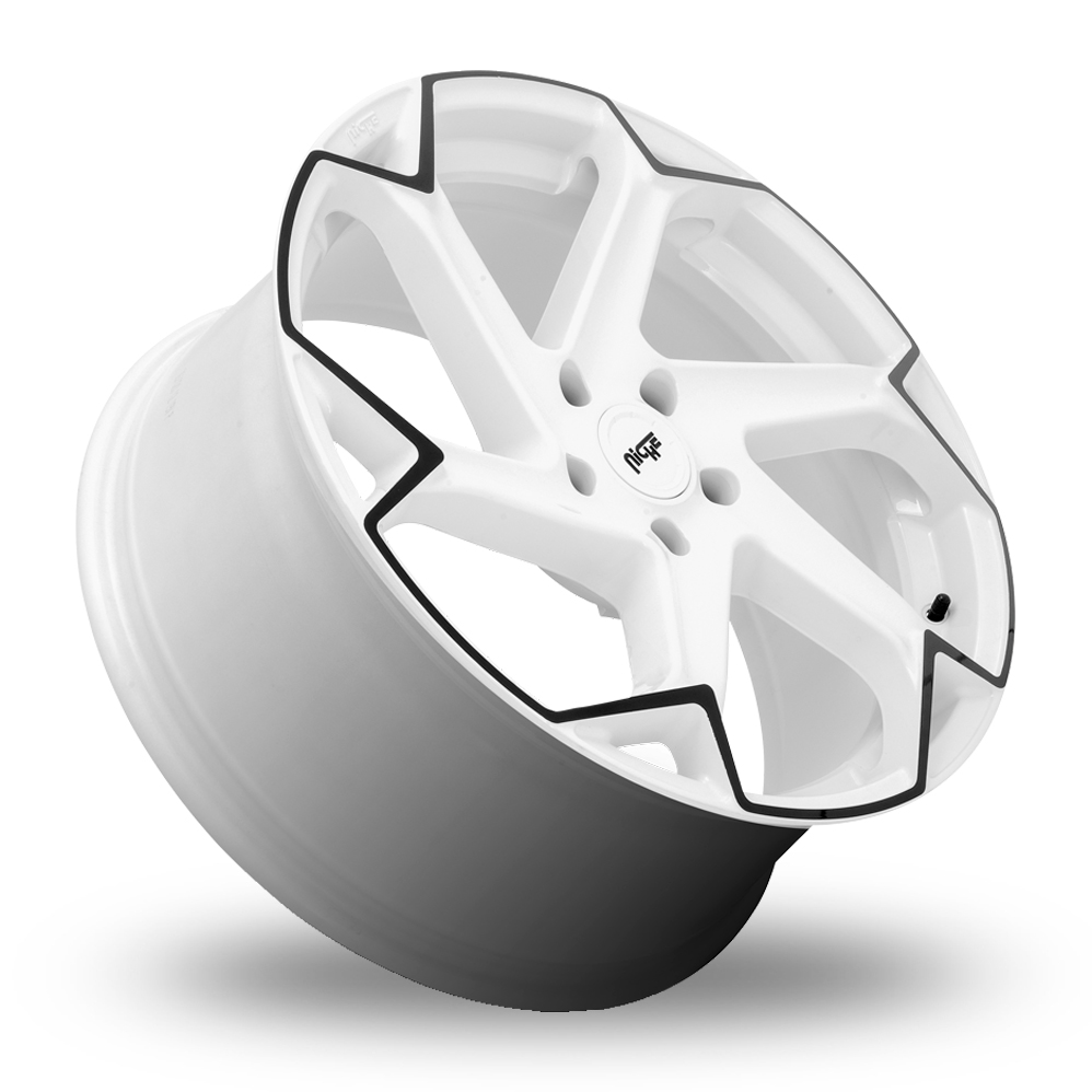 20" Niche M257 Flash Gloss White With Black Alloy Wheels