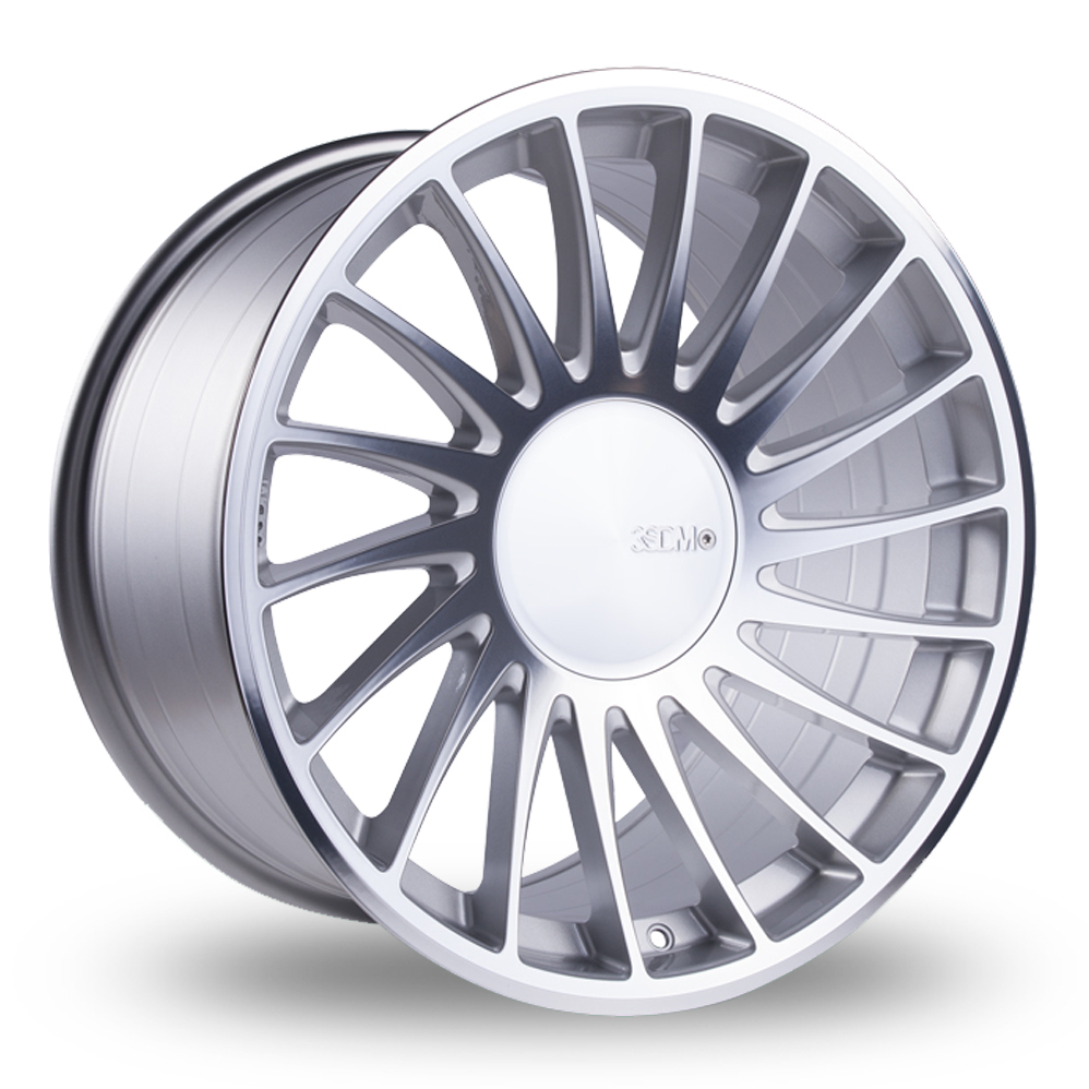 18 Inch 3SDM 0.04 SF Silver Polished Alloy Wheels