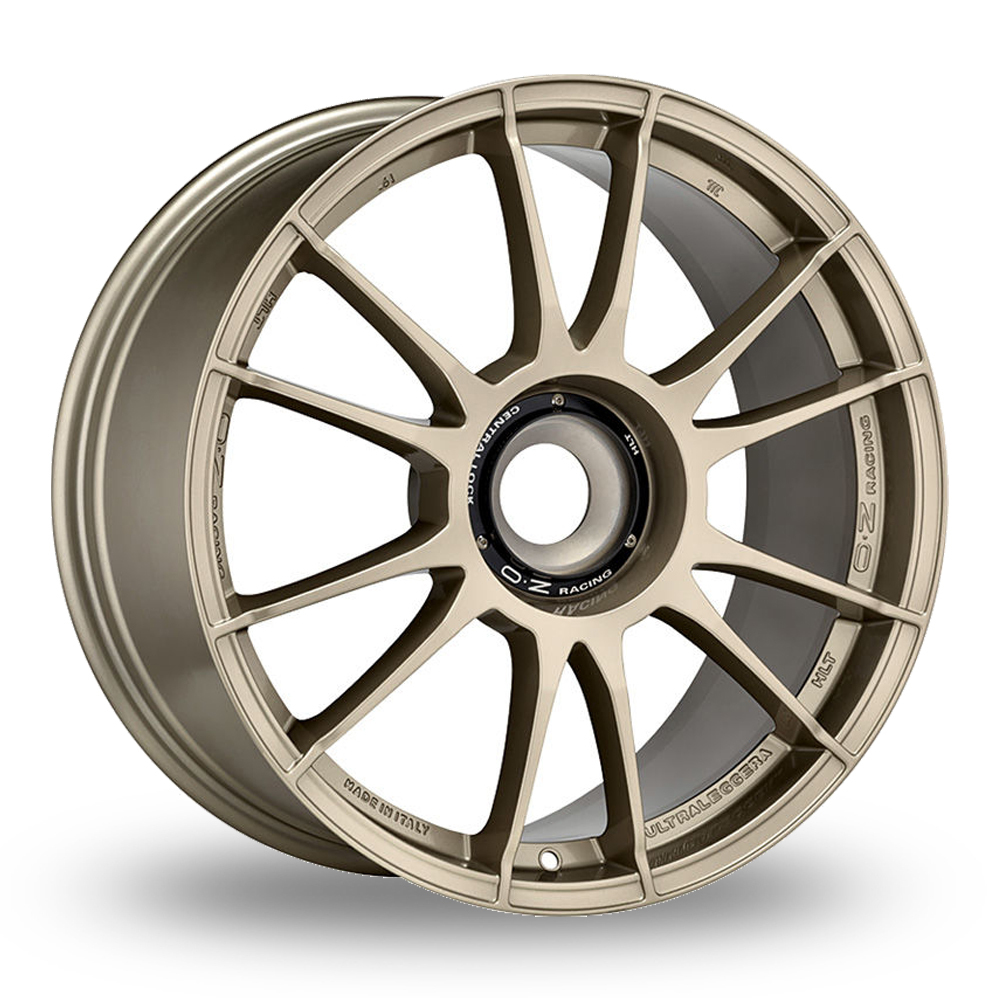 19 Inch OZ Racing Ultraleggera HLT CL White Gold Alloy Wheels