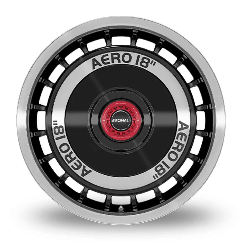 18" Ronal R50 REV-R Black Polished Alloy Wheels