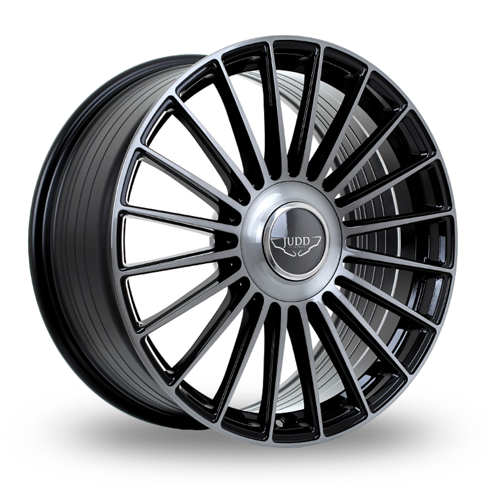 Judd JSF8 Gloss Black Titanium Brushed Alloy Wheels