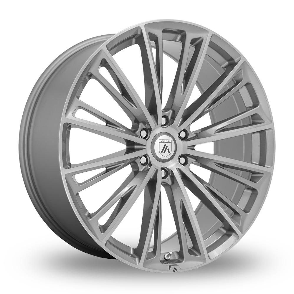 Asanti Black ABL30 Corona (USA Warehouse) Titanium Brushed Alloy Wheels